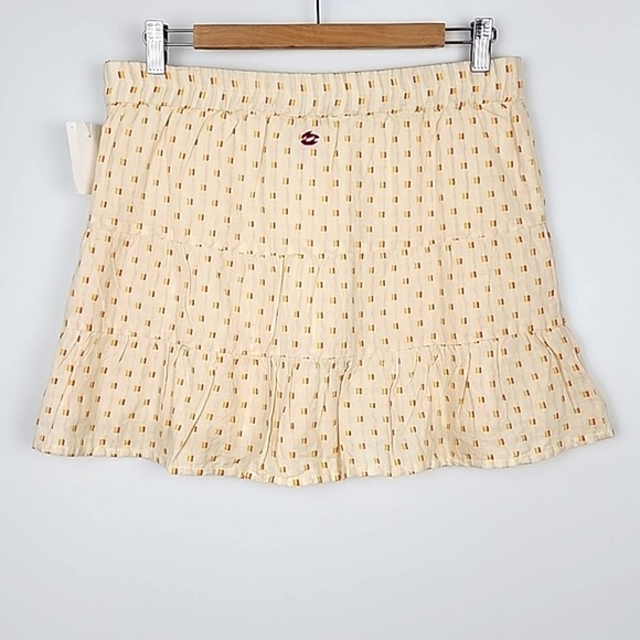 Billabong Women's A Line  Tiered Patterned Print Cotton Skirt Lined Size Medium - Picture 2 of 11